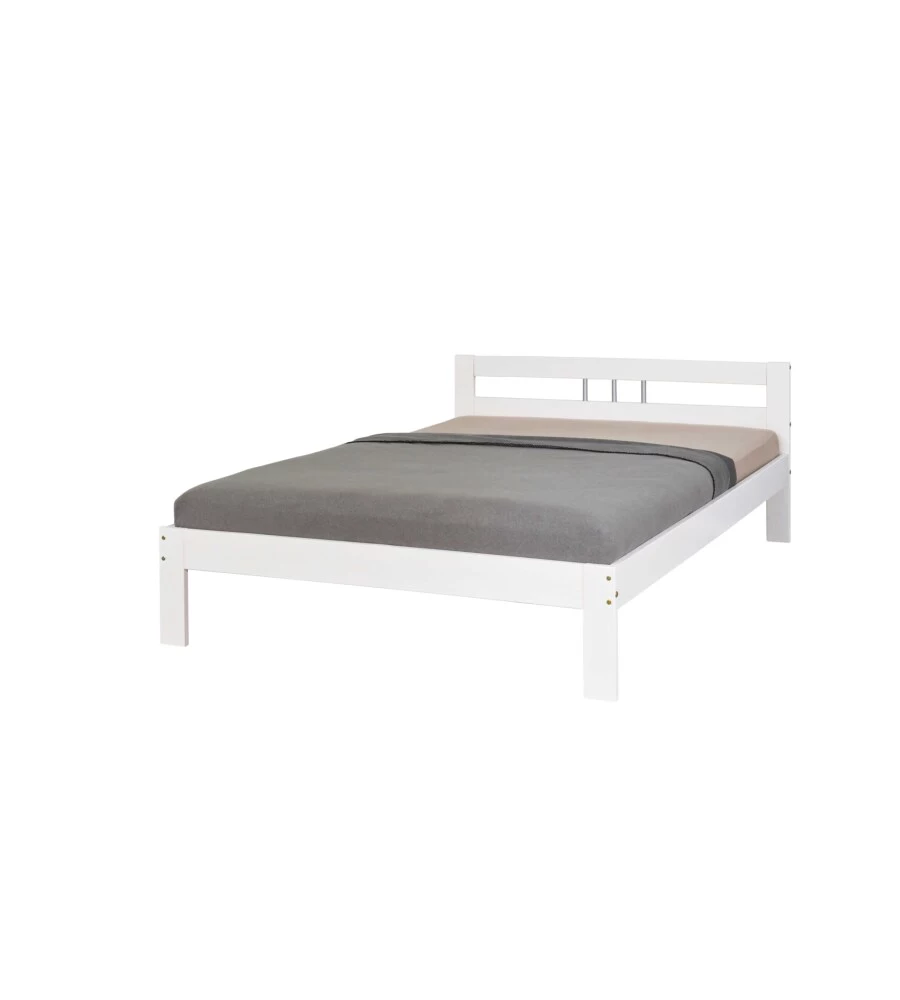 LETTO MATRIMONIALE IN PINO BIANCO 140X200 CM